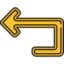 arrows,multimedia option,orientation,direction,turn left